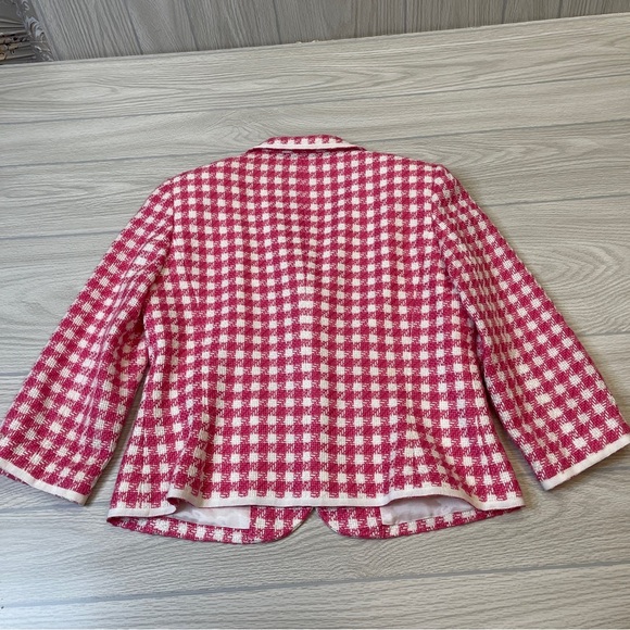 Isabel & Nina Pink White Tweed Blazer Skirt Set Coquette Chic Women’s size 8 - Picture 5 of 17